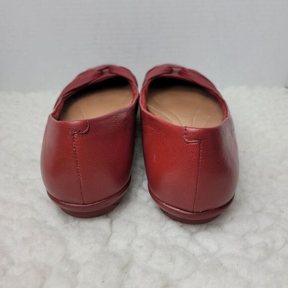 Hotter Appledore Comfort Concept Ballet Shoes Size 9 Red Leather Shoes - Picture 4 of 11